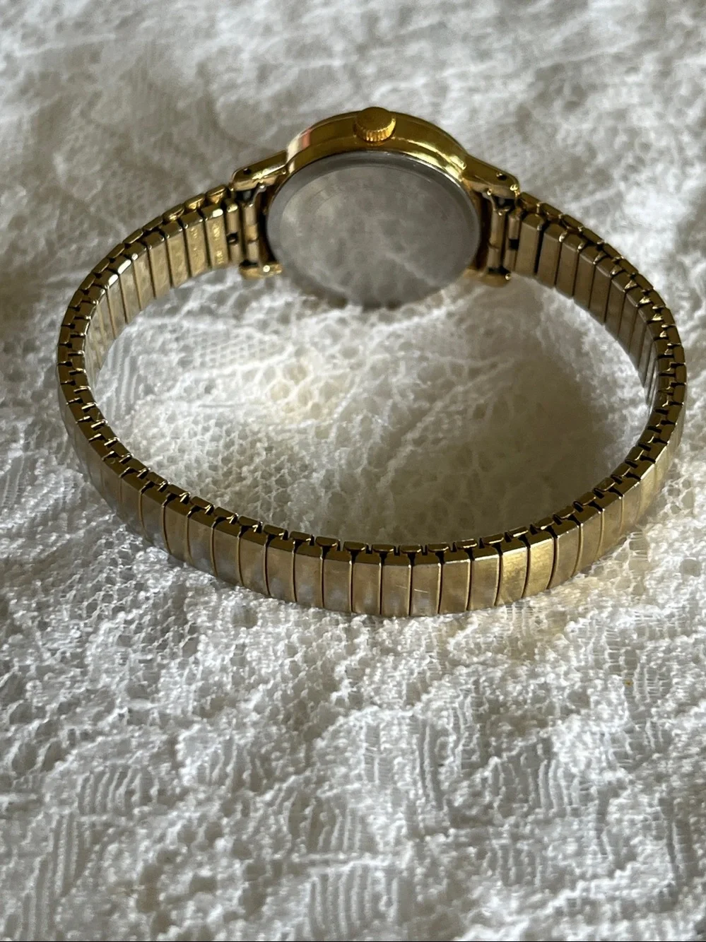 Timex Gold Tone Ladies Watch with White Dial